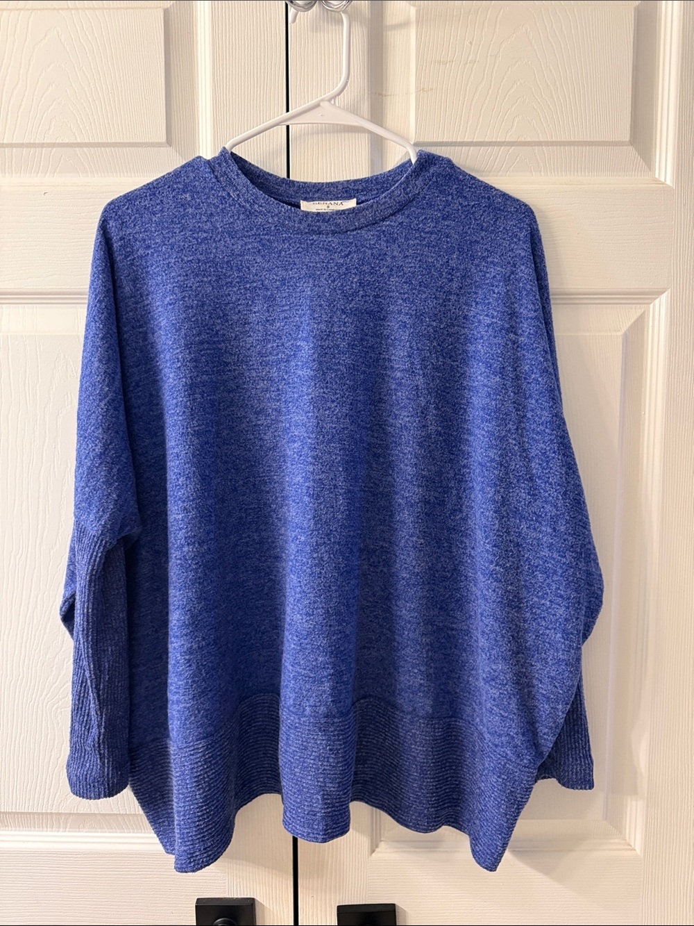 Zenana Outfitters Heathered Royal Blue Scoopneck Sweater